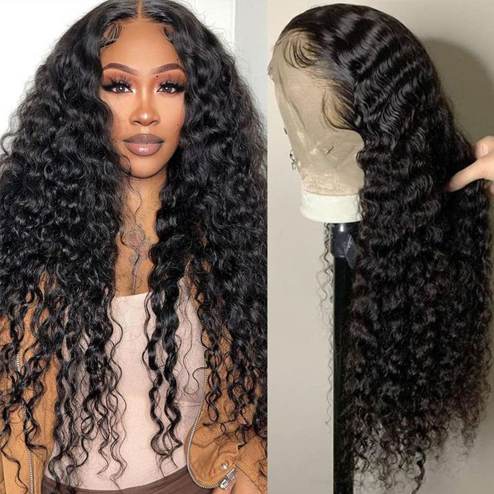 18"Water Wave Lace Front Wig 13×4- Human Hair