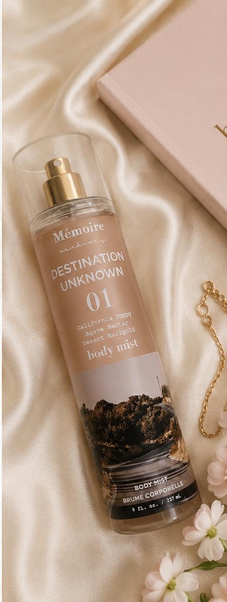 Destination Unknown 01 Body Mist for Women – Mémoire Archives