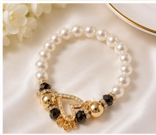 GA Brand Luxury Pearl Charm Bracelet