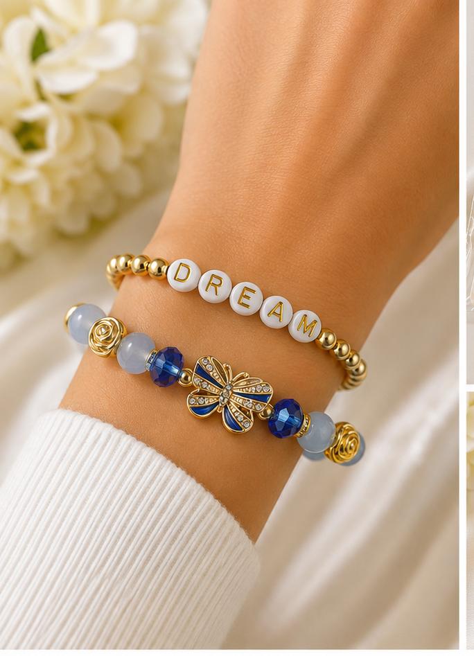 GA Brand Dream Butterfly Bracelet Set
