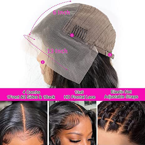 High-Quality Human Hair Wig -13*4 Front, Water Wave Style