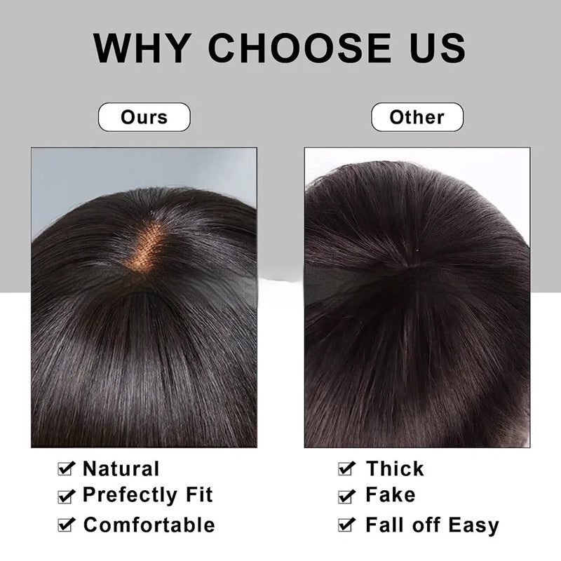 Natural Bob Lace Bangs Wig