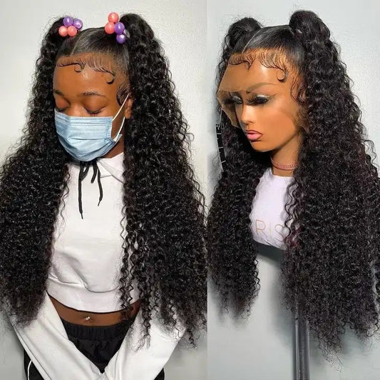 18"Water Wave Lace Front Wig 13×4- Human Hair