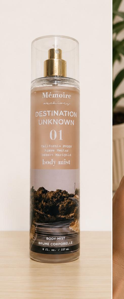Destination Unknown 01 Body Mist for Women – Mémoire Archives