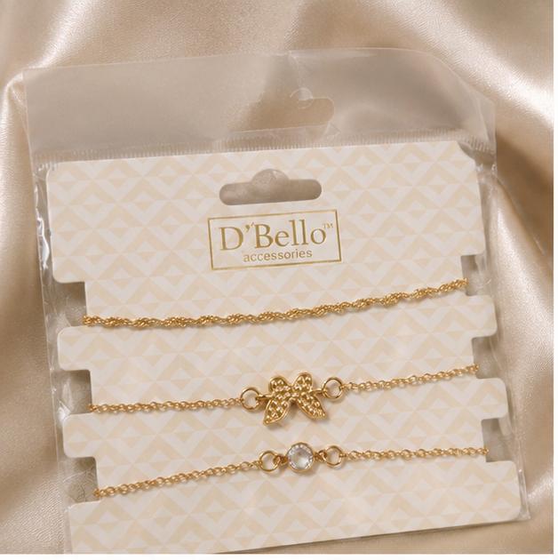 GA Brand Gold Bow Bracelet Set