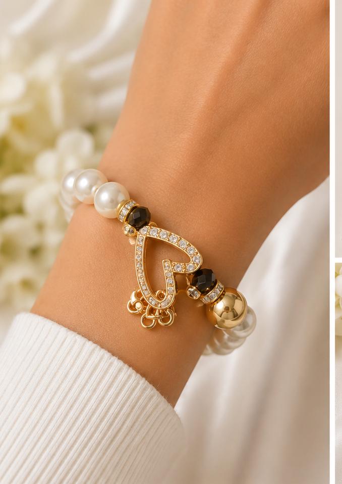 GA Brand Luxury Pearl Charm Bracelet