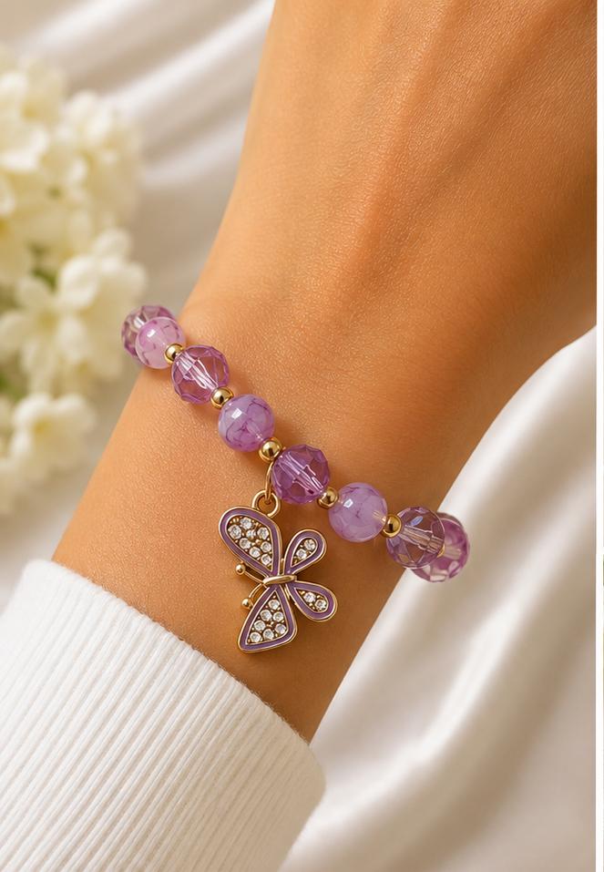 GA Brand Butterfly Charm Bracelet
