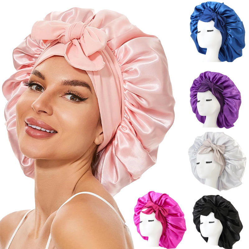 GA Brand Satin Bonnet – Silky Hair Protection for Braids, Locs & Curly Hair