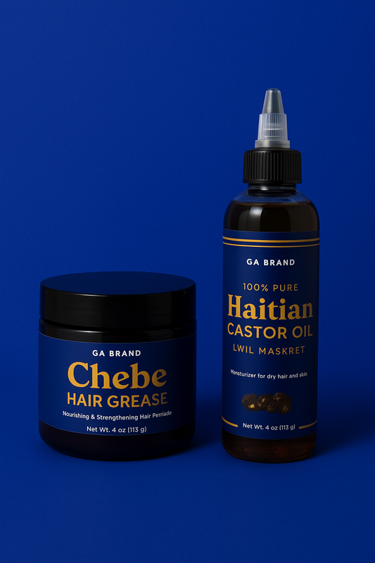 Chebe Hair Grease & Haitian  Castor Oil Combo
