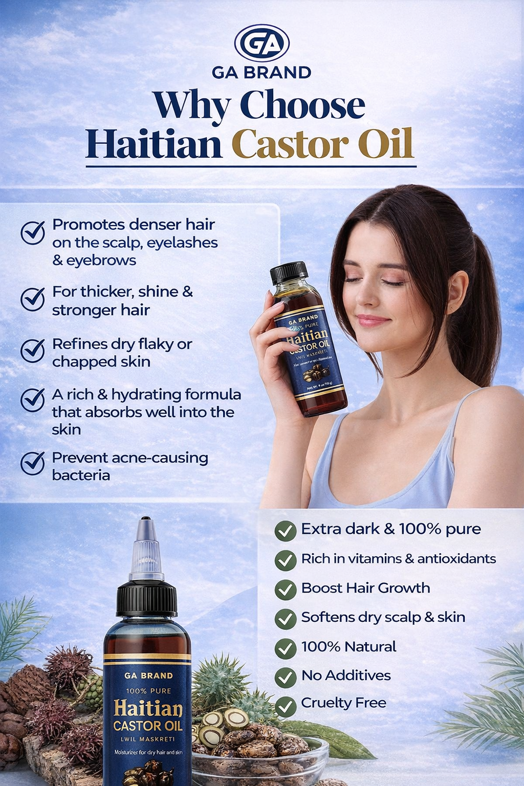 Haitian Castor Oil – Grow Longer, Thicker, Healthier Hair