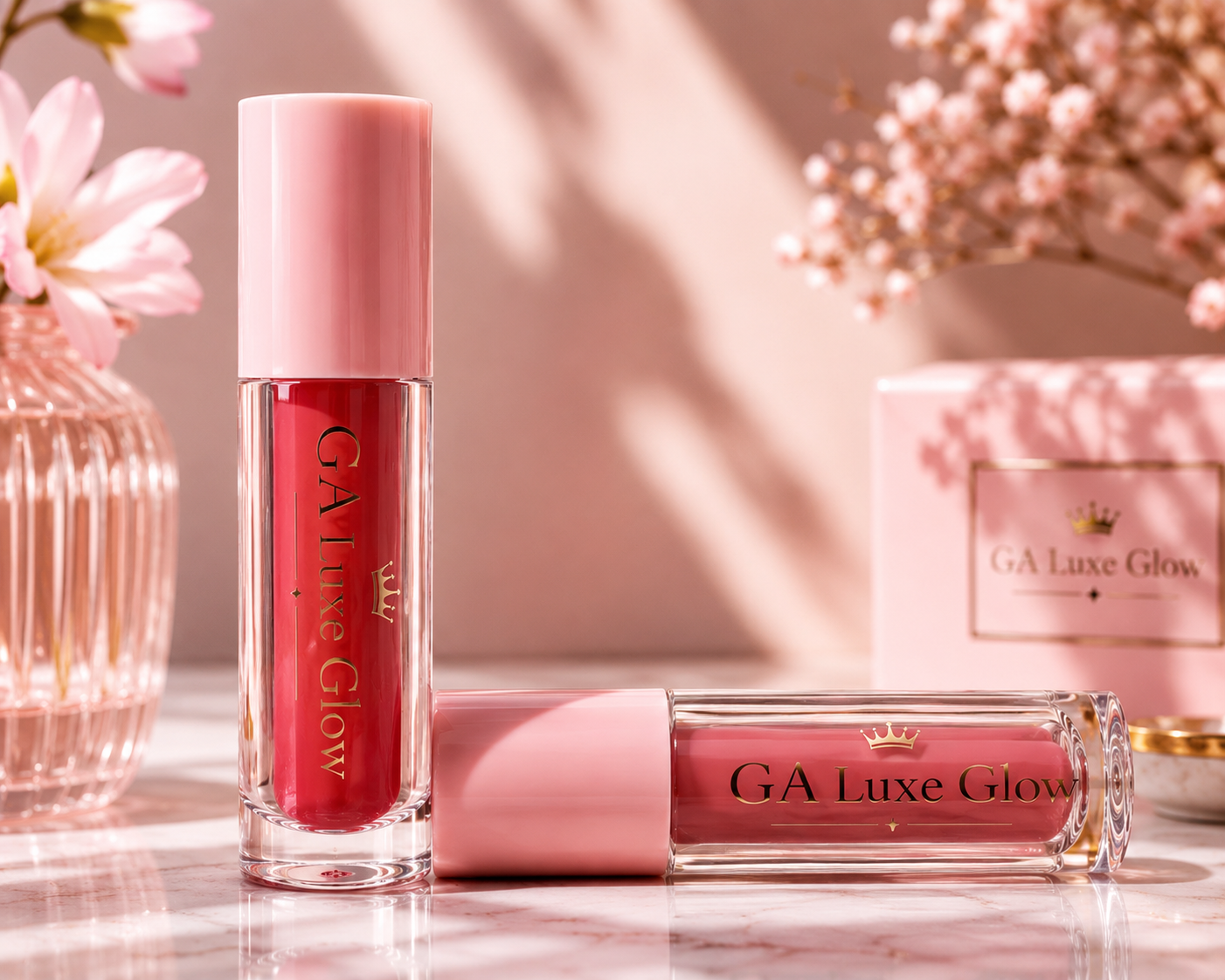 GA Brand Luxe Glow Lip Gloss – Shiny, Smooth & Non-Sticky