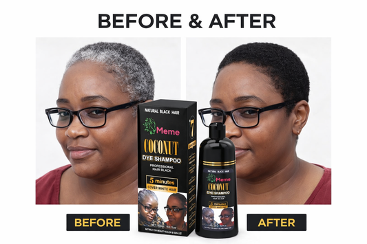 Coconut Dye Shampoo – Cover Gray Hair in 5 Minutes | Natural Black Hair