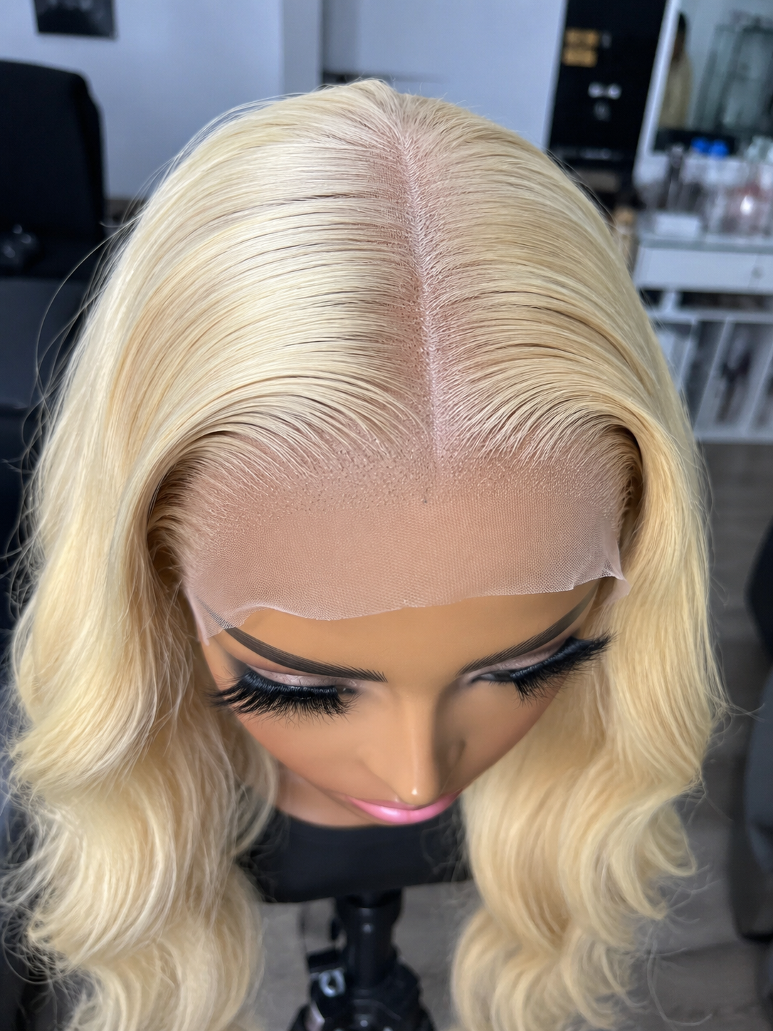 30 Inch Blonde Lace Front Human Hair Wig – Long Wavy Style