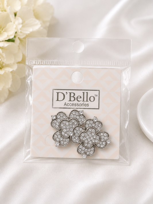 GA Brand Silver Pearl Flower Earrings