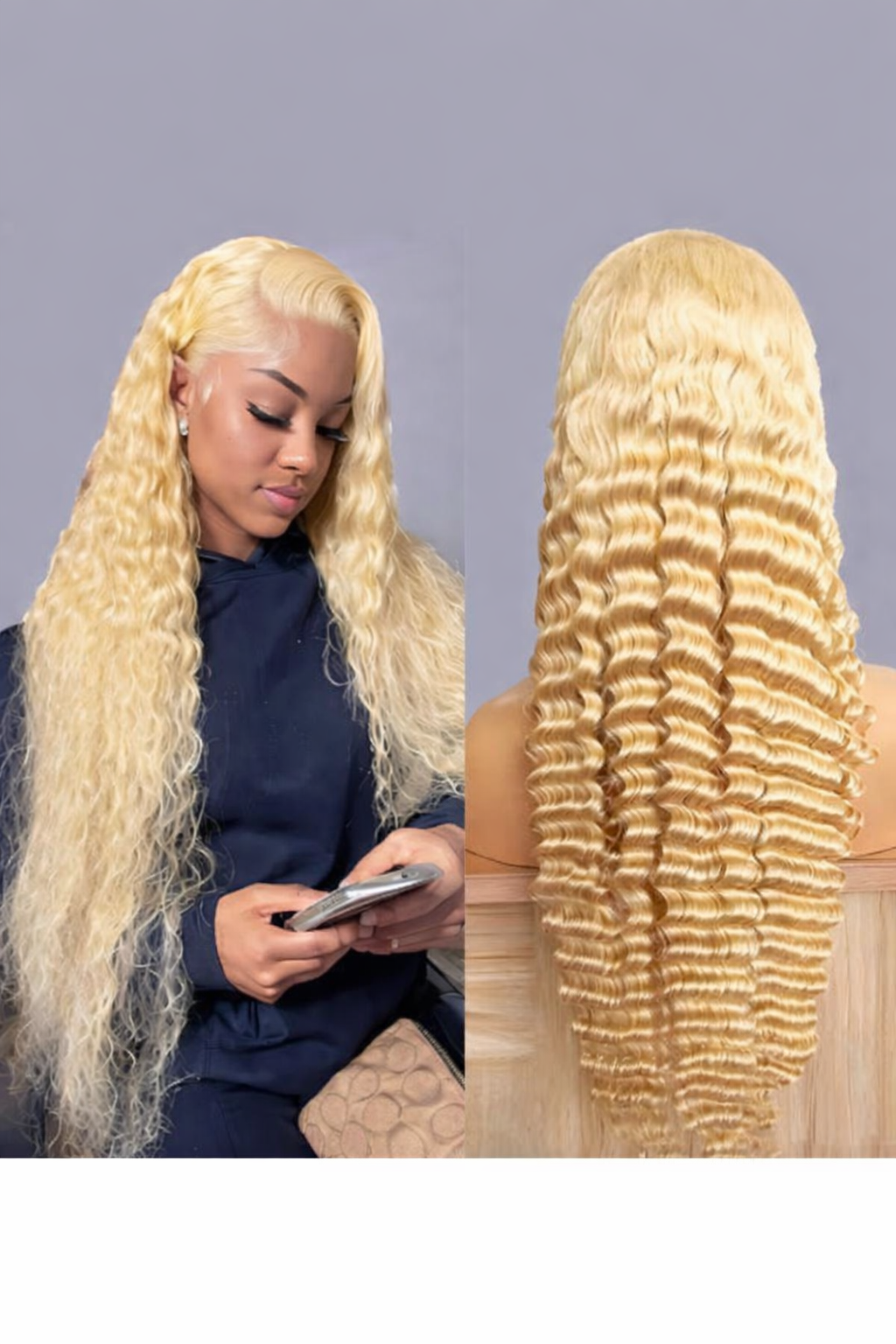 Luxury Human Hair Wig – 30 Inch HD Lace, Soft & Natural Look