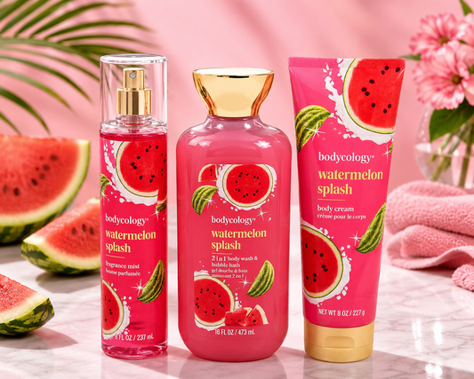 Bodycology Watermelon Splash Body Care Set – Fragrance Mist, Body Wash & Body Cream