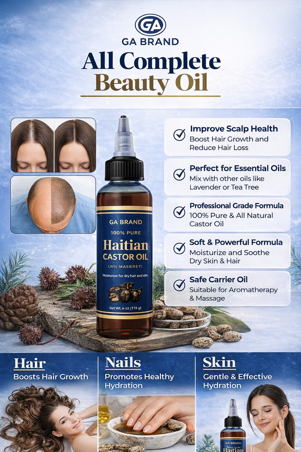 Haitian Castor Oil – Grow Longer, Thicker, Healthier Hair