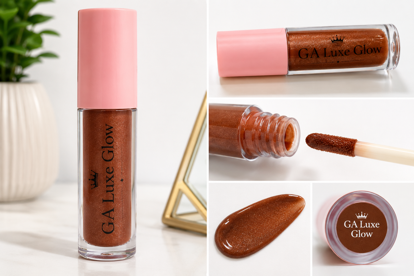 GA Luxe Glow Lip Gloss – Shiny, Smooth & Non-Sticky
